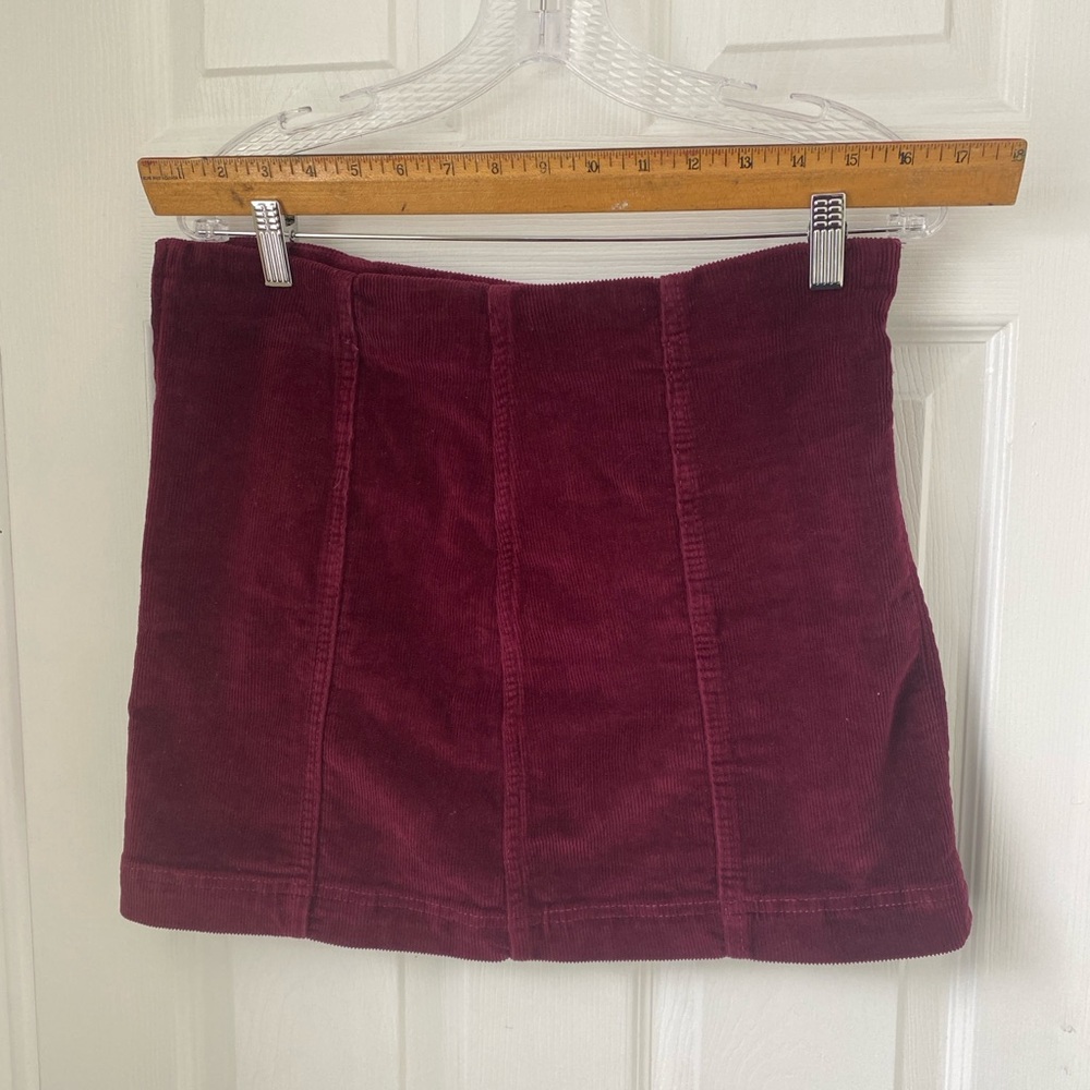 Wild Fable Deep Red Corduroy Mini Skirt